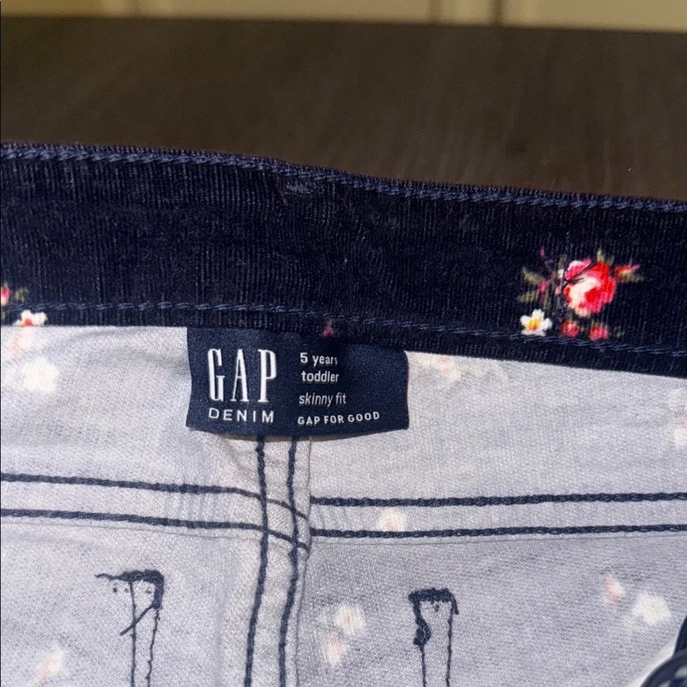 GAP Kids Pajama Bottoms - Navy with Red Floral